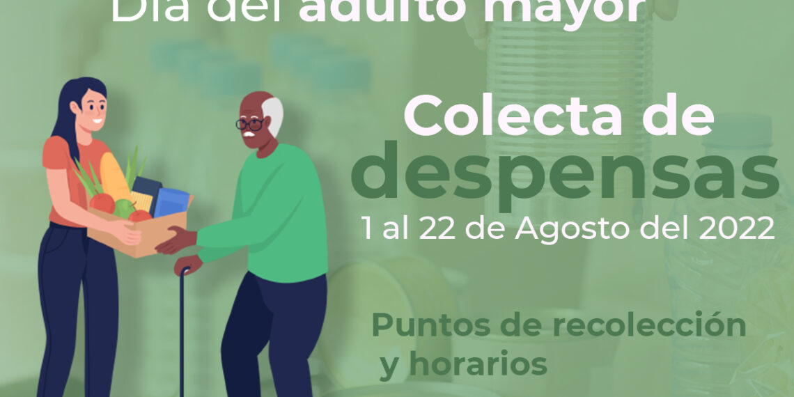 Organizan colecta de despensas en apoyo a los adultos mayores