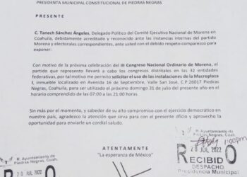 Municipio de Piedras Negras negó a MORENA uso de Macroplaza para votación de este domingo