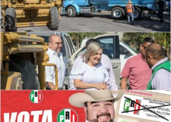 Reaparece excandidato del PRI a la alcaldía de Múzquiz con maquinaria en obra pública de Piedras Negras
