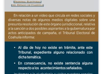 Aclara Tribunal de Coahuila no ha sancionado a Berdeja y Luis Fernando Salazar por actos anticipados de campaña