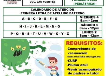 Mañana viernes inicia vacunación antiCOVID para niños en Piedras Negras