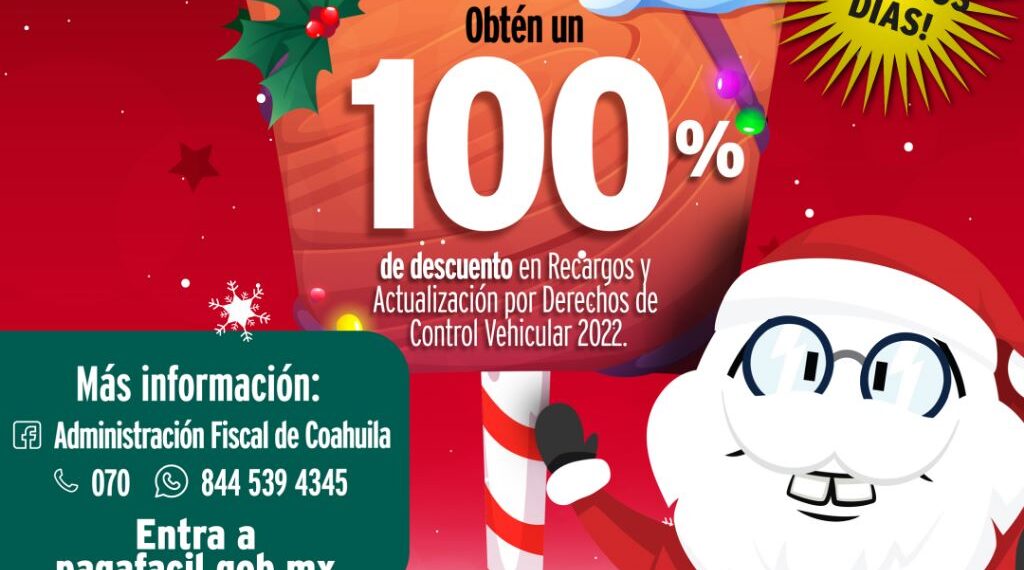 INVITA ADMINISTRACIÓN FISCAL DE COAHUILA A ÚLTIMOS DÍAS DEL PREPAGO 2023