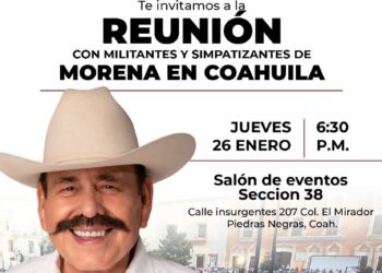 Este jueves llega Armando Guadiana a Piedras Negras con precampaña de Morena al Gobierno de Coahuila