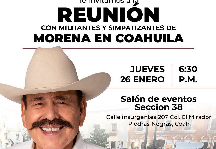 Este jueves llega Armando Guadiana a Piedras Negras con precampaña de Morena al Gobierno de Coahuila