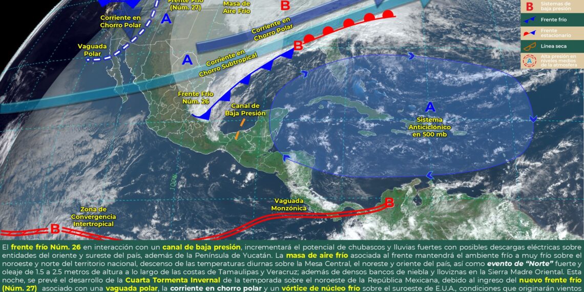 Vientos fuertes y temperatura gélida a partir de este lunes en Piedras Negras