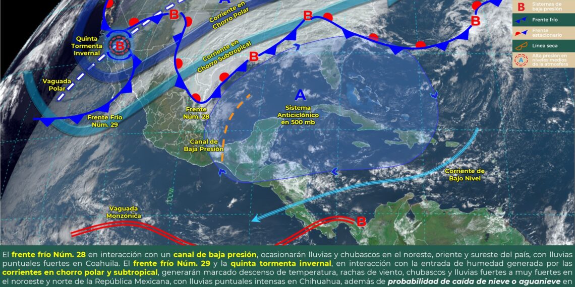 Tormenta invernal mantiene temperatura con sensación de 1 grado en Piedras Negras