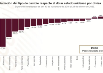 Por primera vez en medio siglo se aprecia peso mexicano hasta 10%