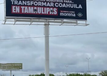 Con espectaculares en PN advierte FRENA que Coahuila se convertirá en Tamaulipas si triunfa MORENA