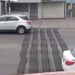 Quedaron chuecos nuevos bordos de la avenida Industrial