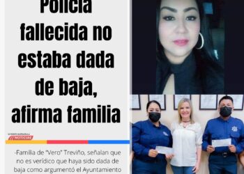 Policía fallecida no estaba dada de baja, afirma familia