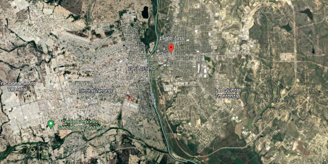 Imagen satelital muestra a Piedras Negras sin árboles frente a Eagle Pass
