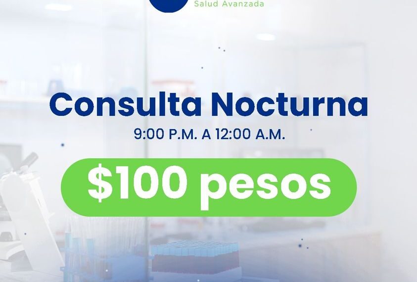 Consultas nocturnas por solo 100 pesos en AVA Médica