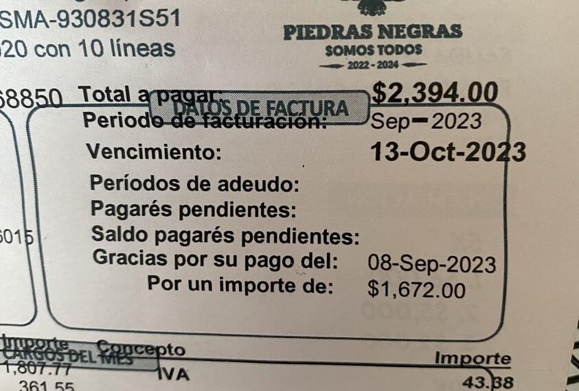 Denuncian altos cobros de SIMAS a pesar de colapso en servicio