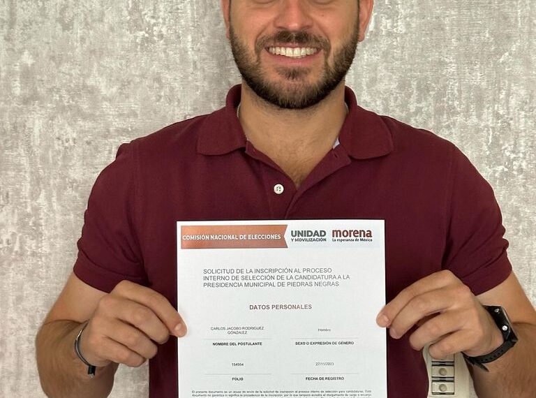 Se registra Jacobo para candidato de MORENA a alcalde de PN