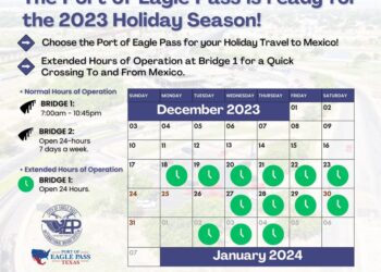 Publican calendario de apertura de Puente Uno las 24 hrs por temporada navideña