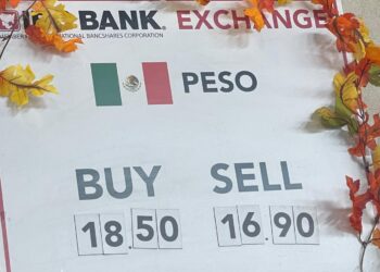 Vuelve a aumentar peso frente a dólar en recta final del año