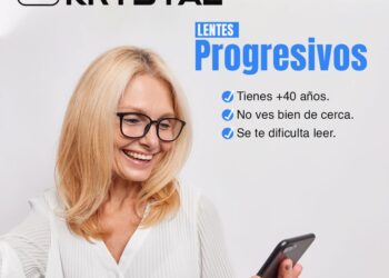 Óptica Krystal ofrece lentes progresivos de tres visiones de la mejor calidad y a costo razonable