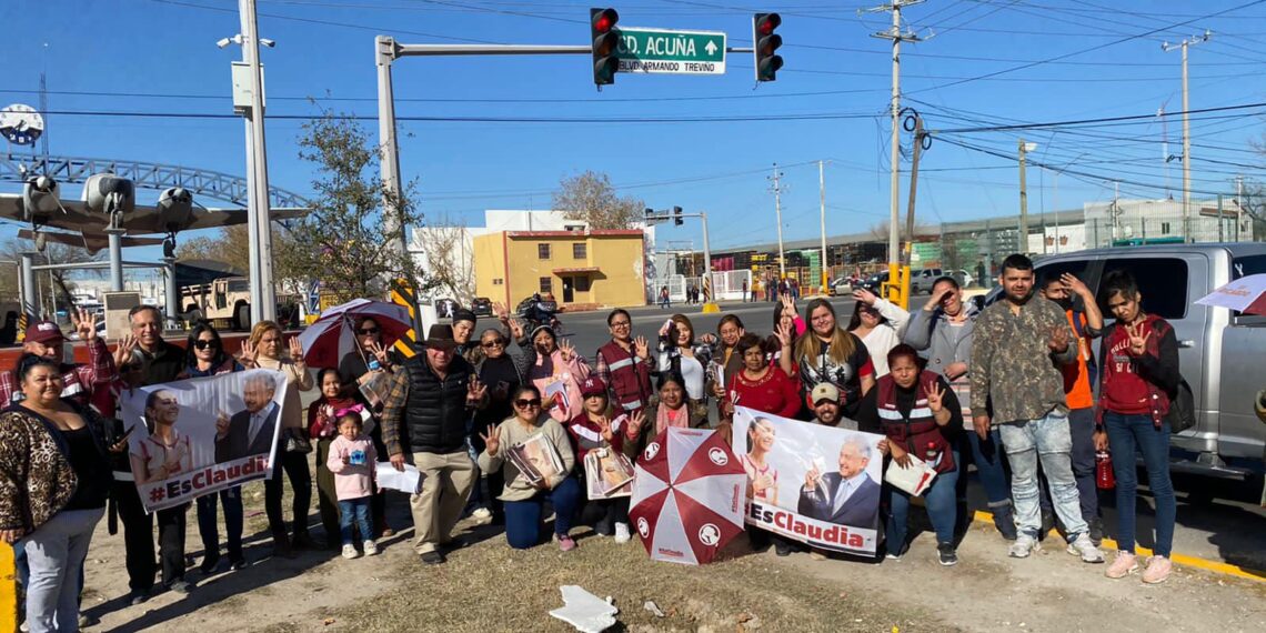 Cierran precampaña de Claudia Sheinbaum en Piedras Negras