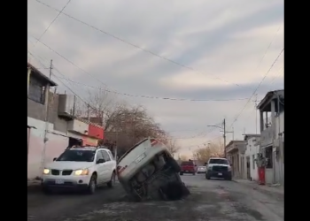 Un adulto mayor fue la víctima de socavón en col Lázaro Cárdenas