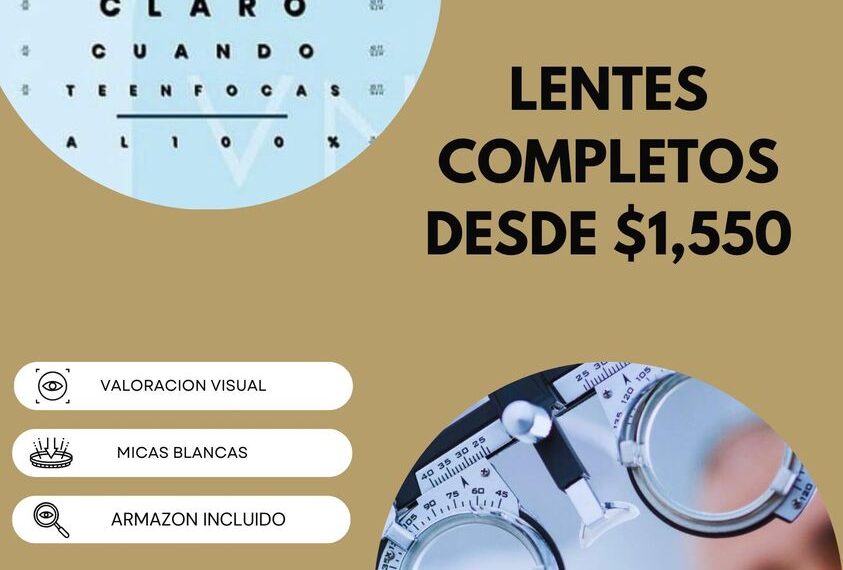 Lentes graduados desde 1,550 pesos en Óptica Krystal