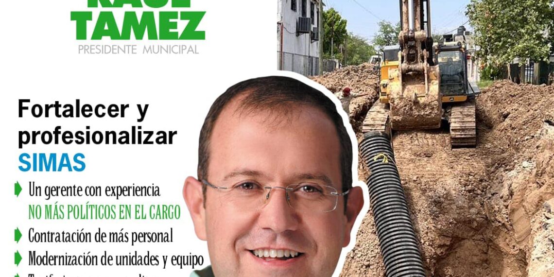 Ante crisis de drenaje, propone Raúl Tamez no más políticos y juniors en SIMAS