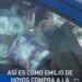 Graba Paloma de los Santos a funcionario de Emilio de Hoyos en auto lleno de despensas