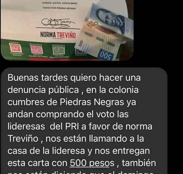 Denuncian presunta compra de votos para Norma Treviño en colonia Cumbres
