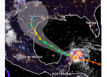 Beryl se desvía y pasará por PN y Norte de Coahuila rumbo a Houston