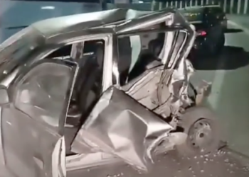 Cierra administración con otro escándalo de Policía de PN; ahora los acusan de chocar a familia en Torreón y ocultar accidente