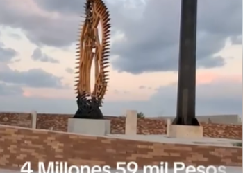 Reprueban ciudadanos uso millonario del erario para figura religiosa