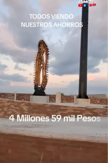 Reprueban ciudadanos uso millonario del erario para figura religiosa