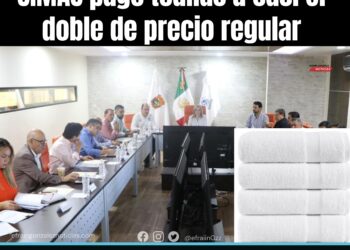 SIMAS pagó toallas a casi el doble de precio regular