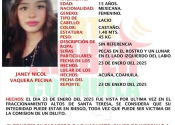 Reportan desaparecida a jovencita de 15 años en Acuña