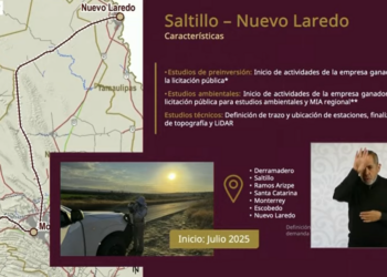 Confirmado: En julio inicia construcción de tren de pasajeros Saltillo-Nvo Laredo