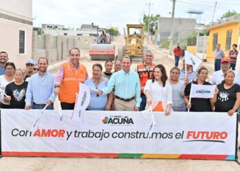 Gobierno de Acuña inicia obra de pavimentación en colonia Lomas del Pedregal
