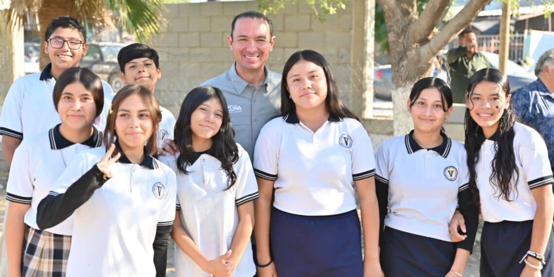 Inicia obra de barda perimetral en secundaria José María Vasconcelos