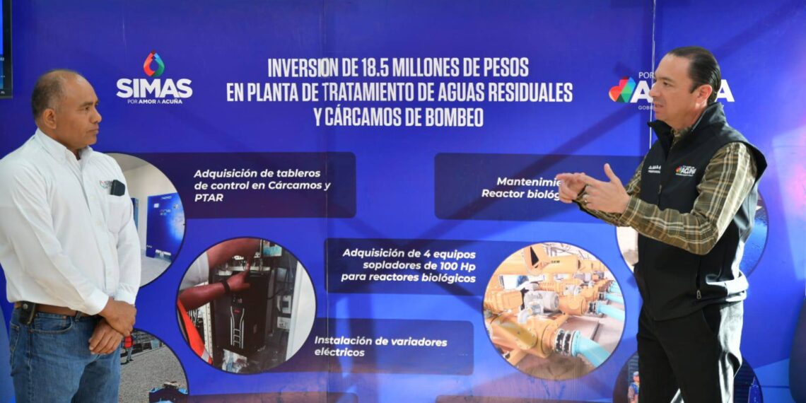 Invierte Gobierno de Acuña 18.5 mdp en mantenimiento de planta tratadora aguas residuales