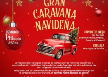 Anuncia Gobierno de Acuña Gran Caravana Navideña
