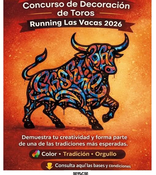 Convocatoria para concurso de decoración de toros Runing Las Vacas 2026
