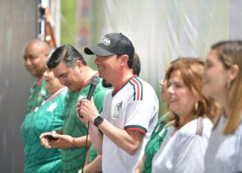 Gobierno de Acuña celebra en grande inicio de la fiesta mundialista
