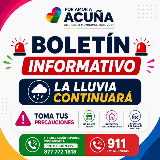 Actualización por fuertes lluvias