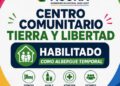 Albergue temporal habilitado por inundaciones en Acuña
