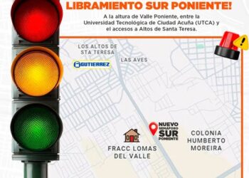 Nuevo punto de semaforización en Libramiento Sur Poniente