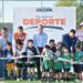 Entrega Emilio de Hoyos cancha de fútbol 5 en polideportivo La Fé de Acuña