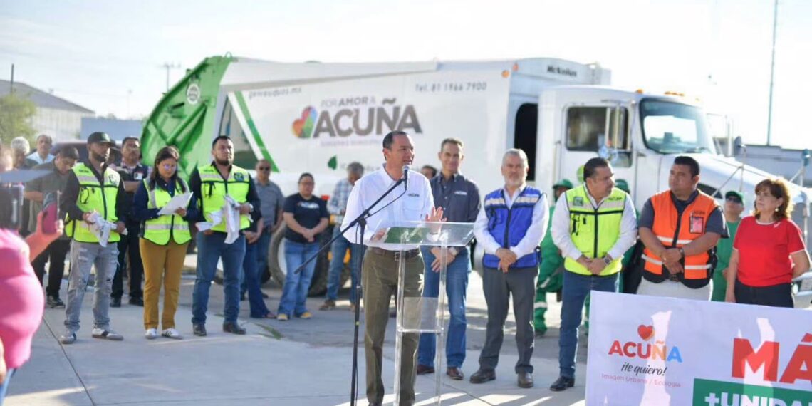 Gestiona alcalde más unidades y nuevas rutas para mantener Acuña limpio